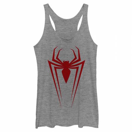 Spider-man Symbol Red on Grey Women's Tank Top
